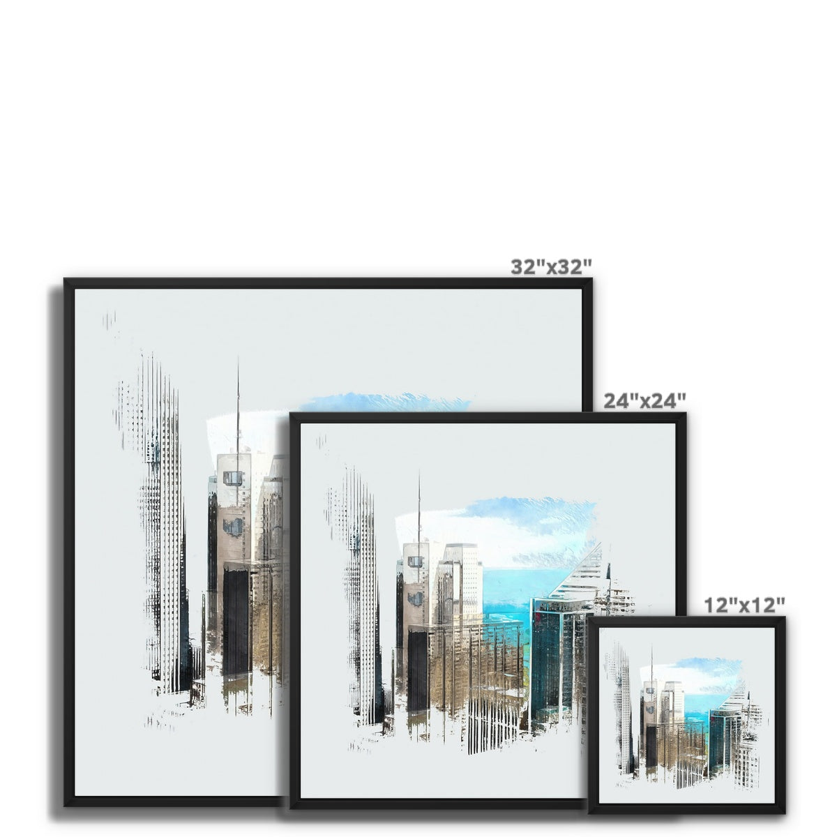 Chicago Skyline II Framed Canvas