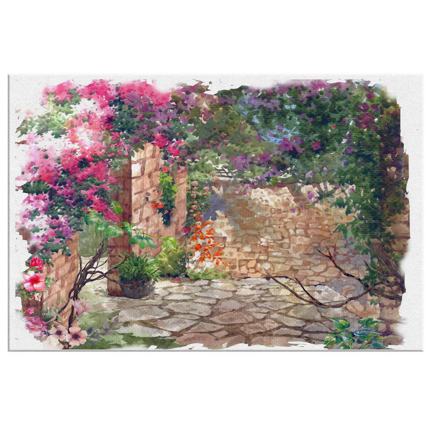 Watercolor Garden IX Canvas Wrap