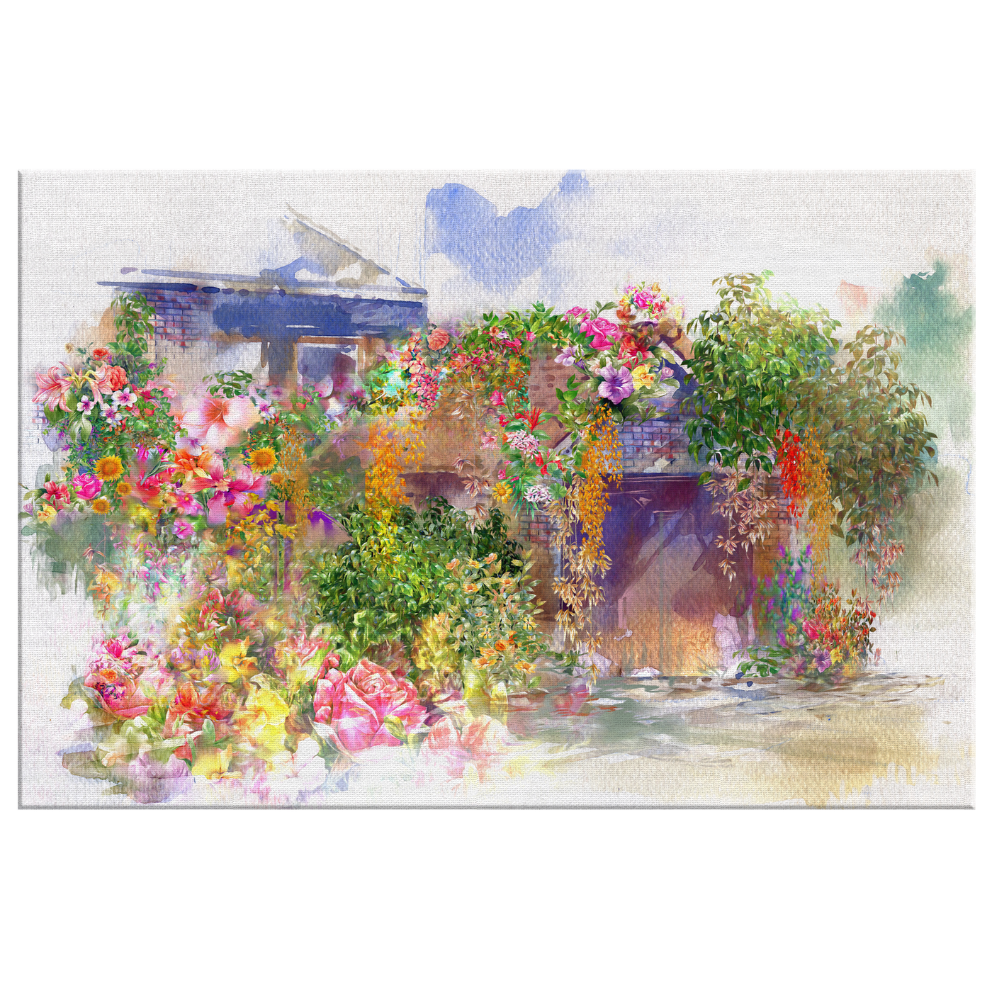 Watercolor Garden XVI Canvas Wrap