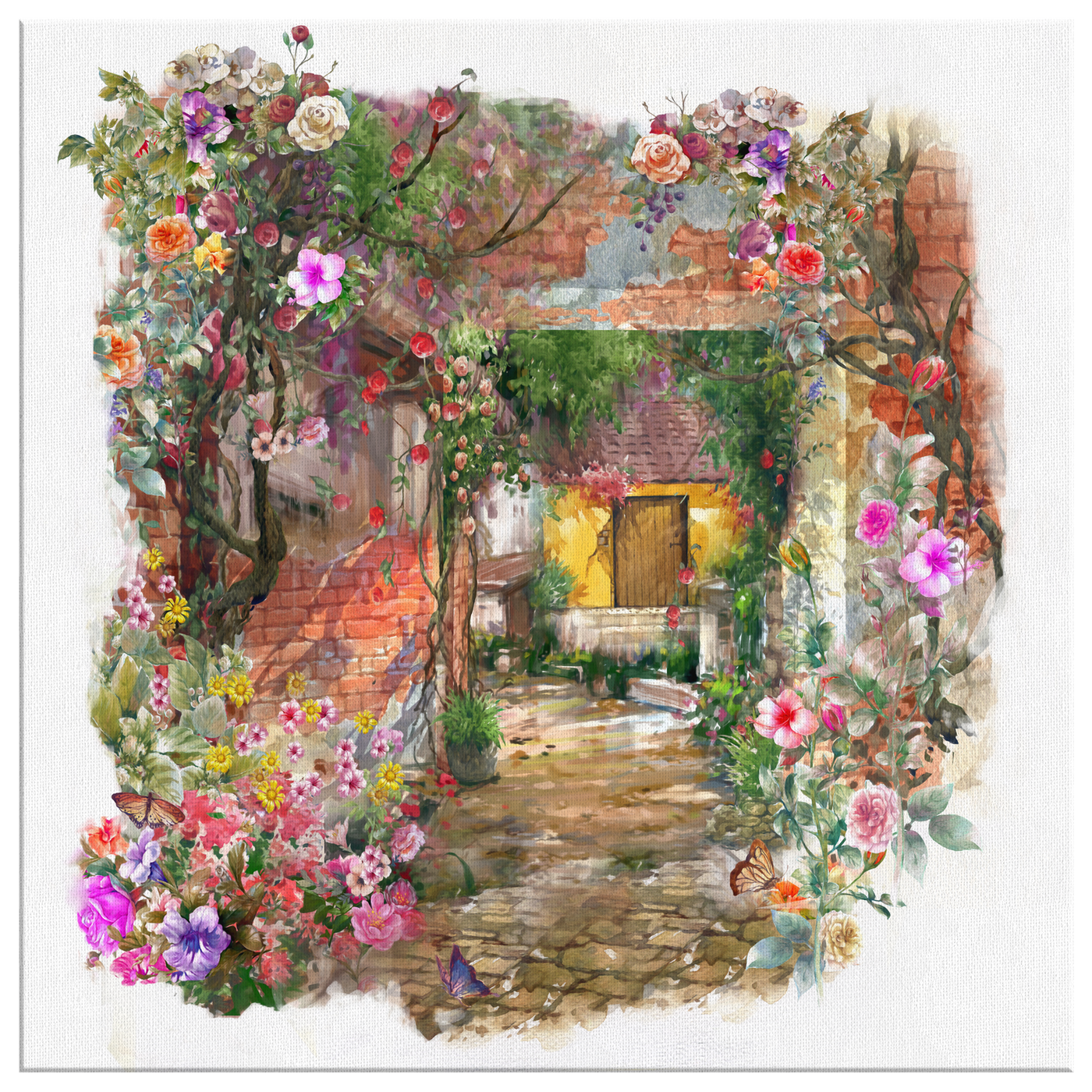Watercolor Garden XVIII Canvas Wrap