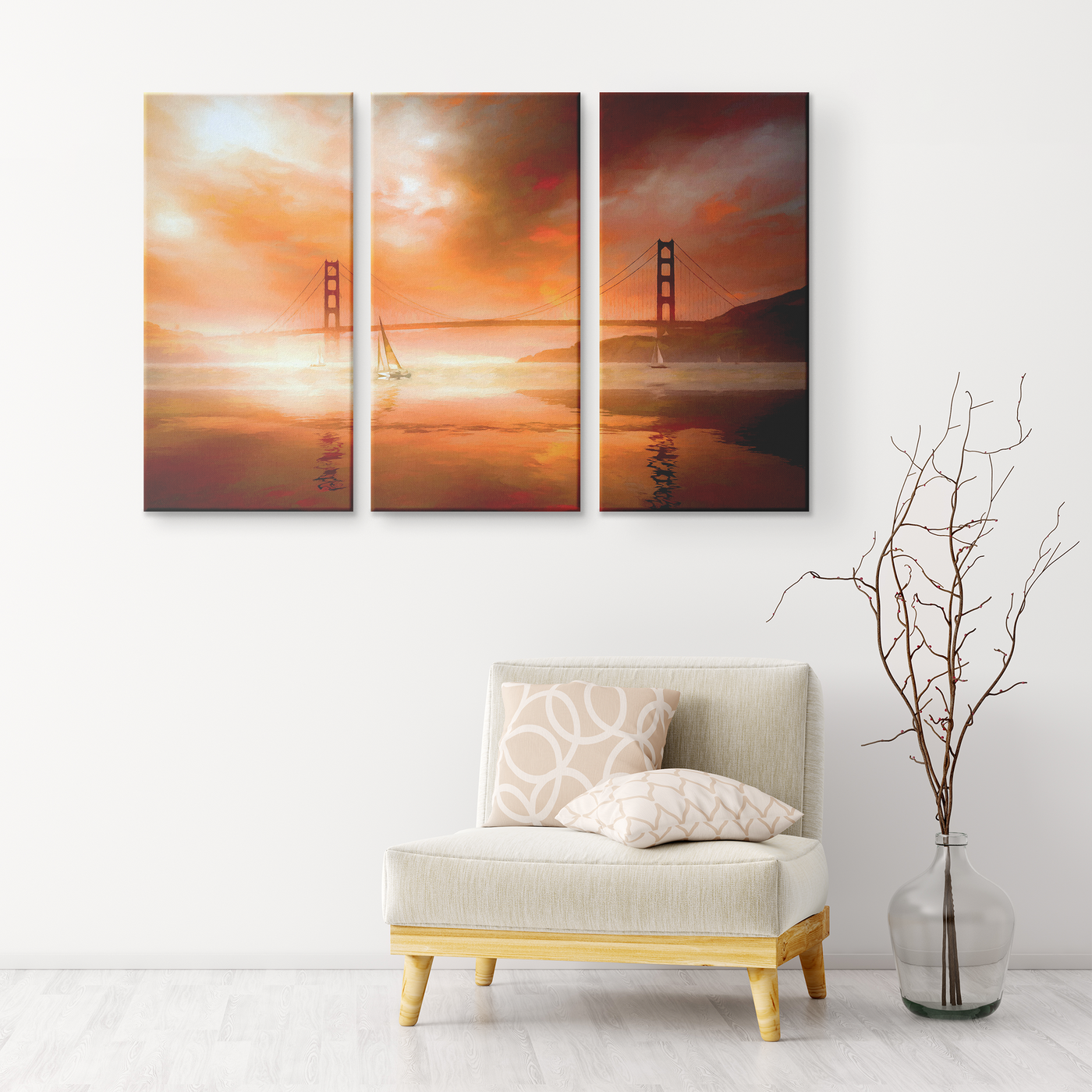 San Francisco Sunset Triptych