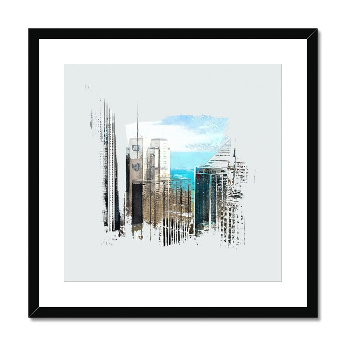 Chicago Skyline II Framed & Mounted Print
