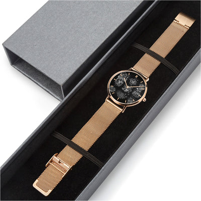 Coffee Time - Fashion Ultra-thin Stainless Steel Quartz Watch (With Indicators)