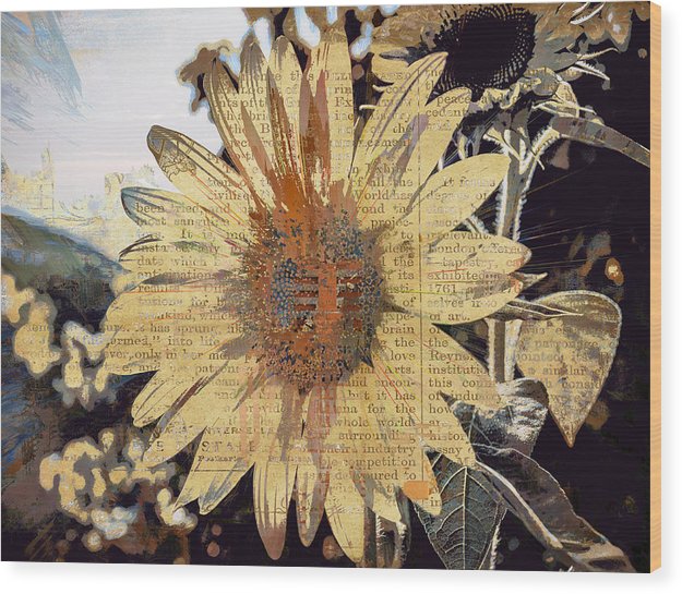 American Sunflower - Wood Print