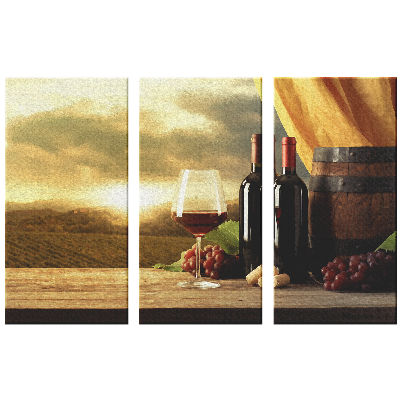 Red Wines of Tuscany Triptych