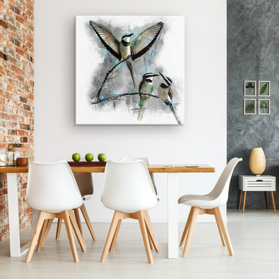 White Throated Bee Eater Canvas Wrap