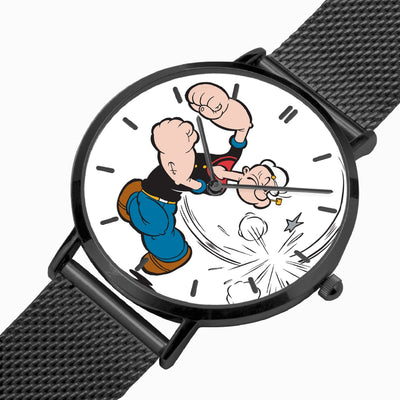 Popeye - Fashion Ultra-thin Stainless Steel Quartz Watch (With Indicators)