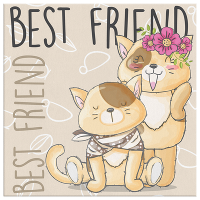 Best Friends II Canvas Wrap