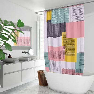 Geo 166 - Quick-drying Shower Curtain