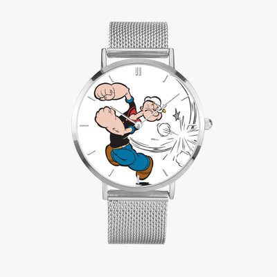Popeye - Fashion Ultra-thin Stainless Steel Quartz Watch (With Indicators)