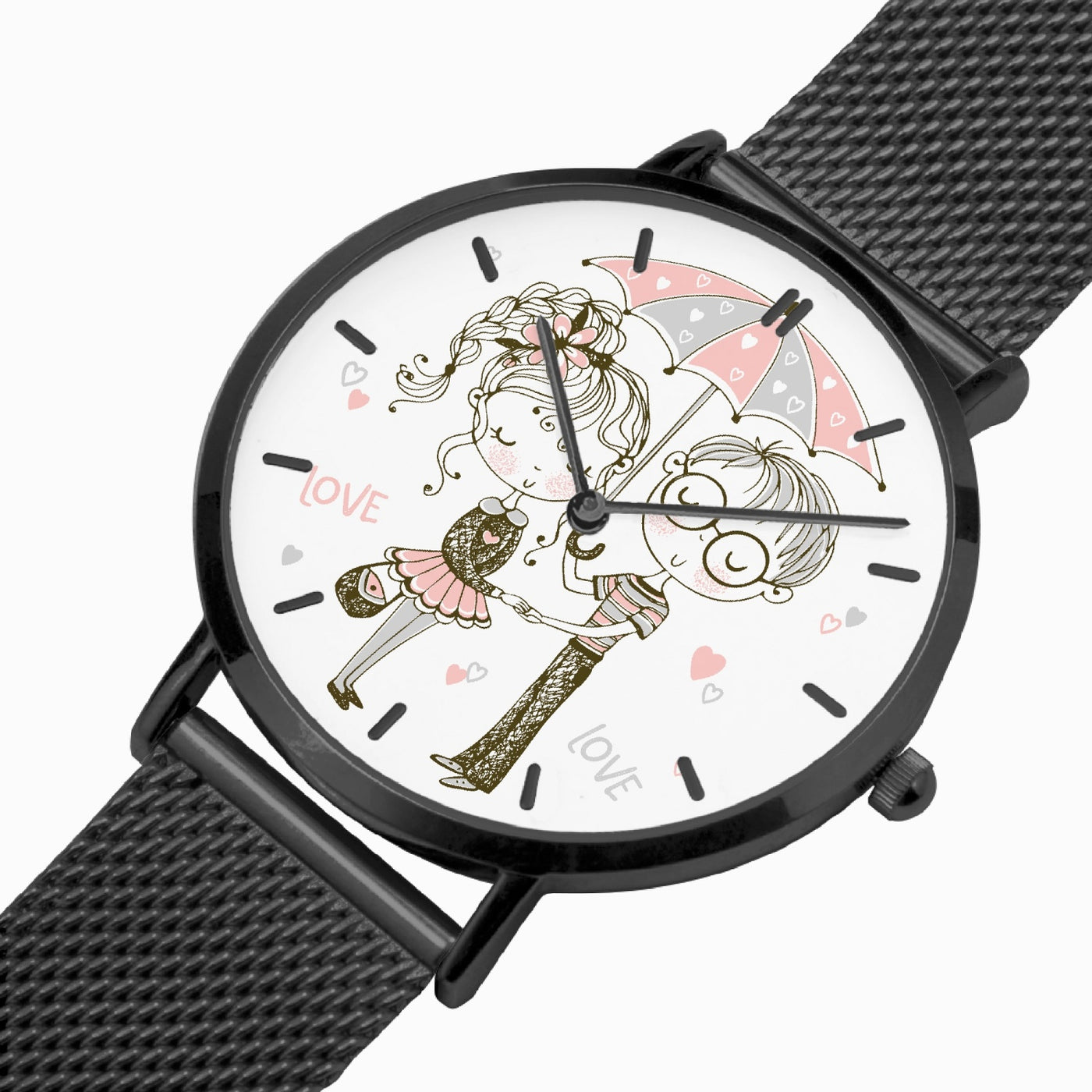Love Love Love - Fashion Ultra-thin Stainless Steel Quartz Watch (With Indicators)