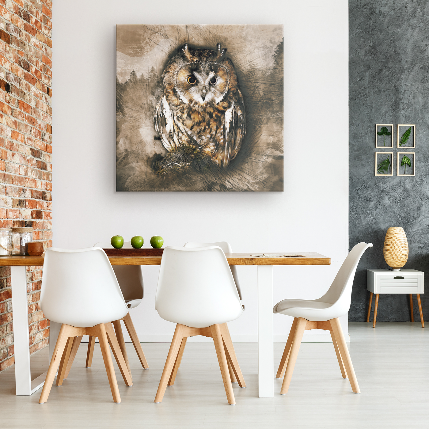 Owl In the Wild Canvas Wrap