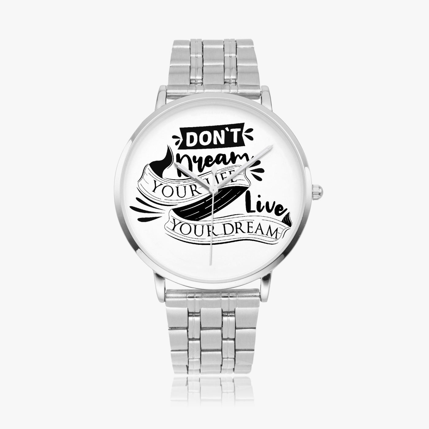 Live Your Dream - Instafamous Steel Strap Quartz watch