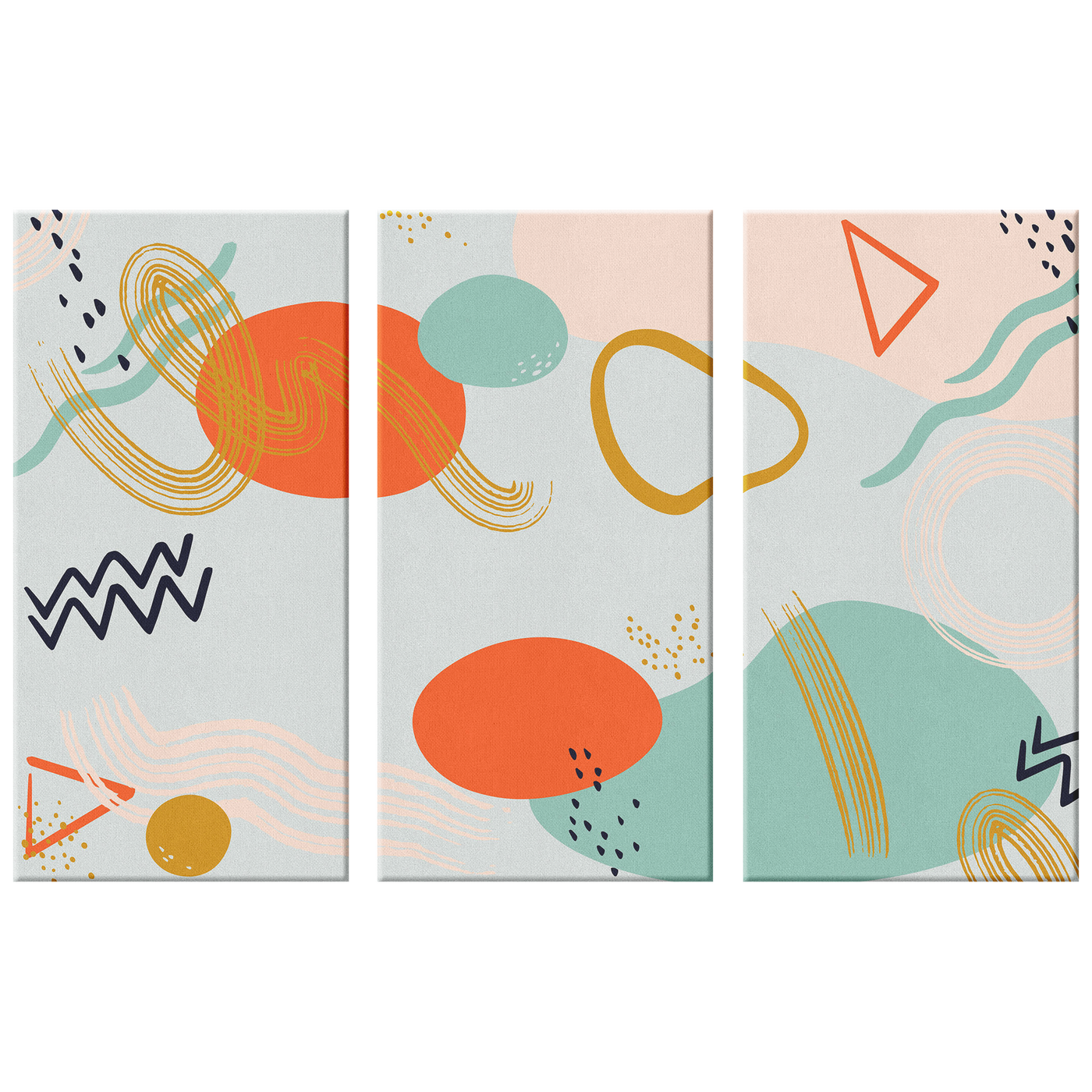 Abstract Shapes 508 Triptych