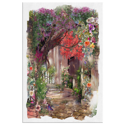 Watercolor Garden VII Canvas Wrap