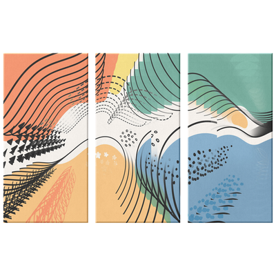 Abstract Shapes 187 Triptych