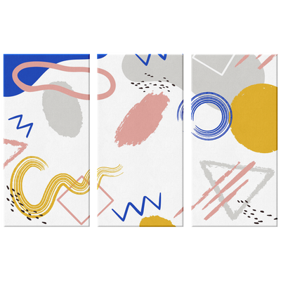 Abstract Shapes 493 Triptych