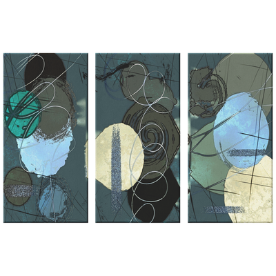 Abstract Shapes 120 Triptych