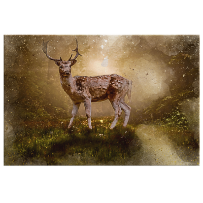 Deer In the Forest Canvas Wrap