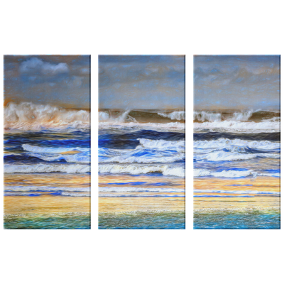 Rushing Waves I Triptych