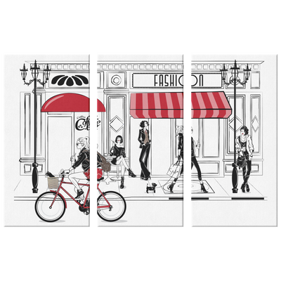 Paris Fashion District Triptych