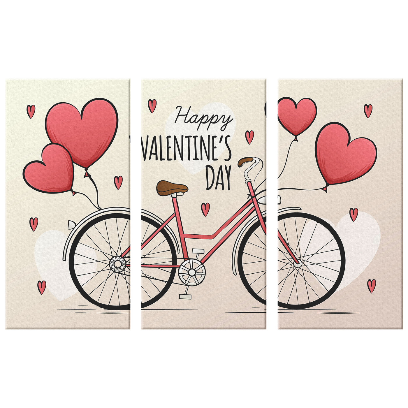 Happy Valentines Day Triptych