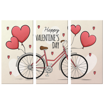 Happy Valentines Day Triptych