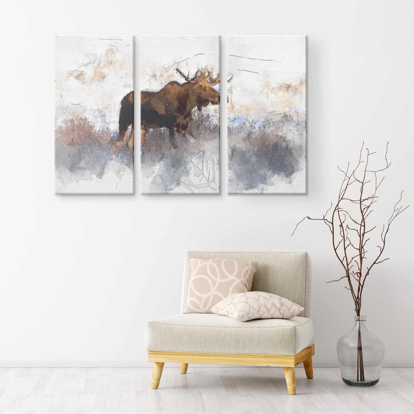 Bull Moose Triptych