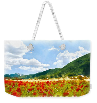 Red Poppy Field IV - Weekender Tote Bag