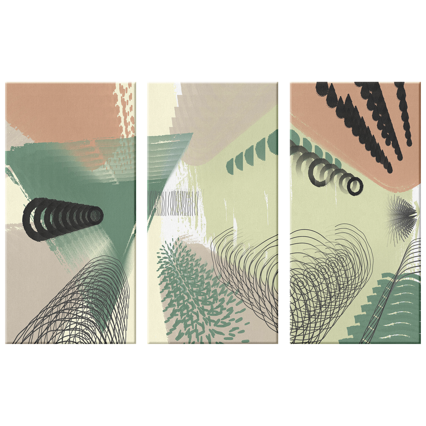Abstract Shapes 78 Triptych