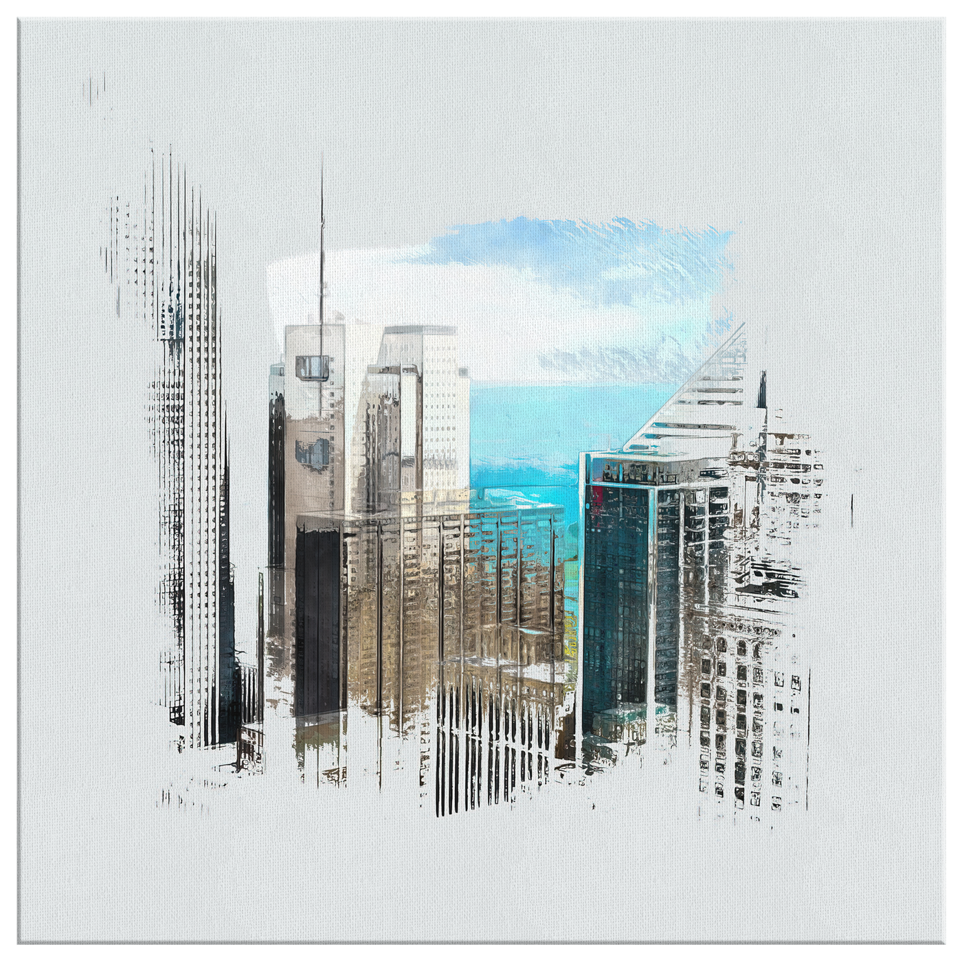 Chicago Skyline II Canvas Wrap