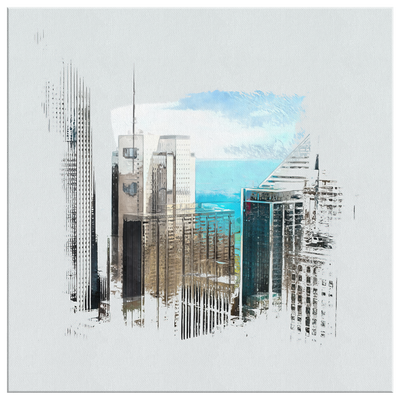 Chicago Skyline II Canvas Wrap