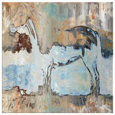 Horse On A Hill Canvas Wrap