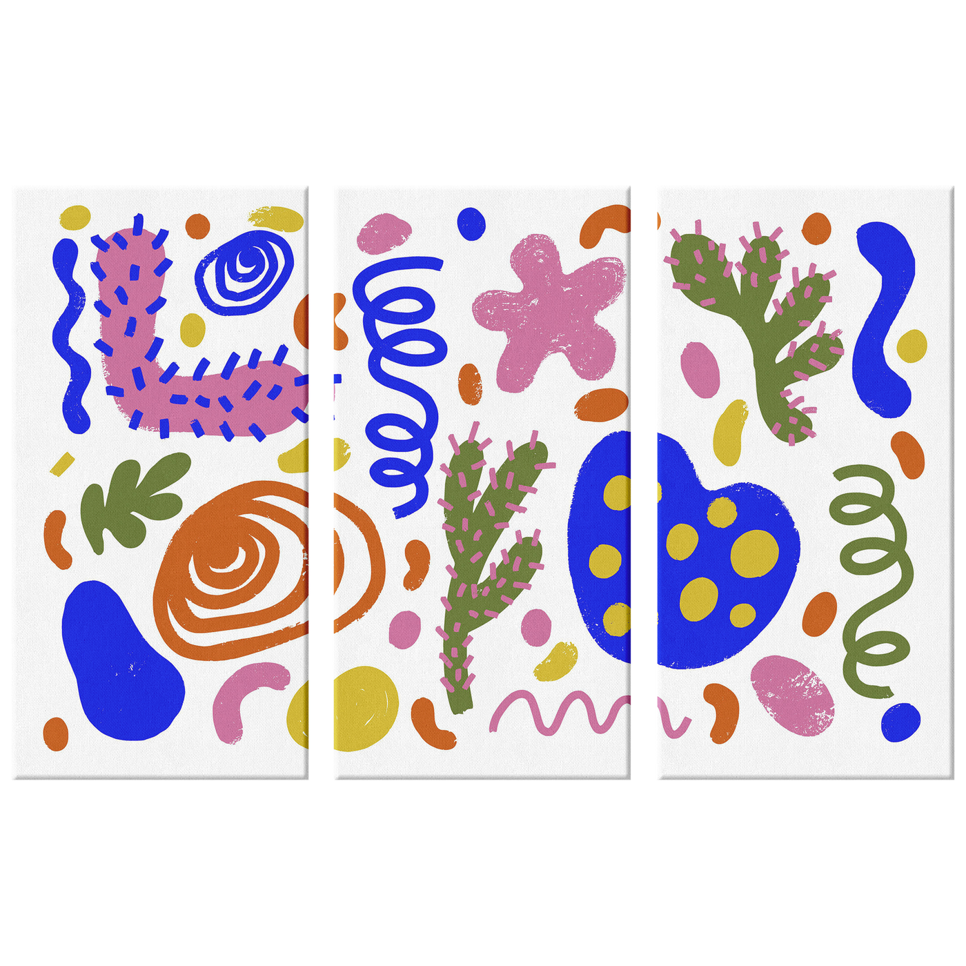 Organic Shapes 342 Triptych