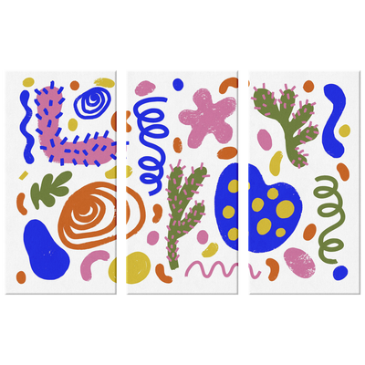 Organic Shapes 342 Triptych