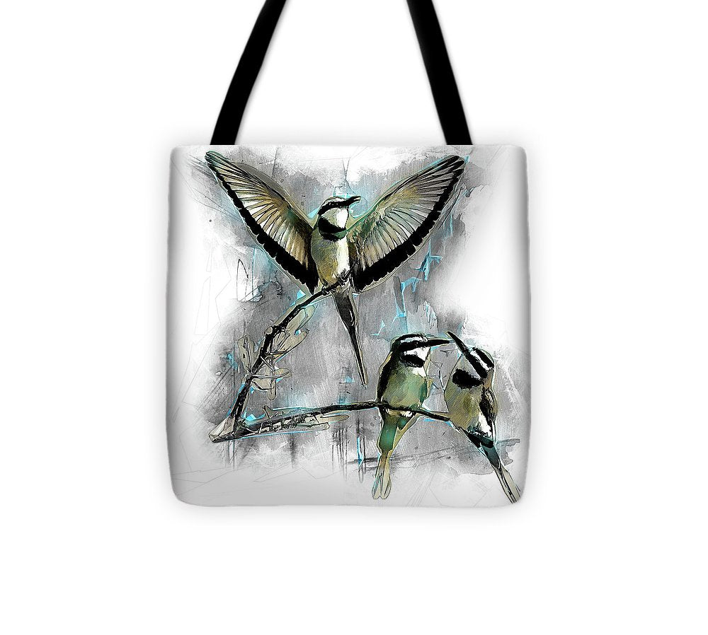 White Throated Bee Eaters - Tote Bag
