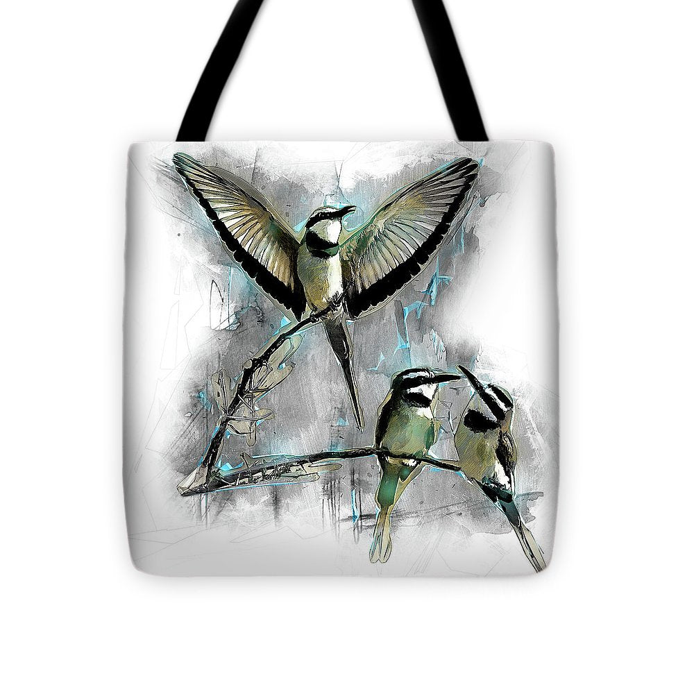 White Throated Bee Eaters - Tote Bag