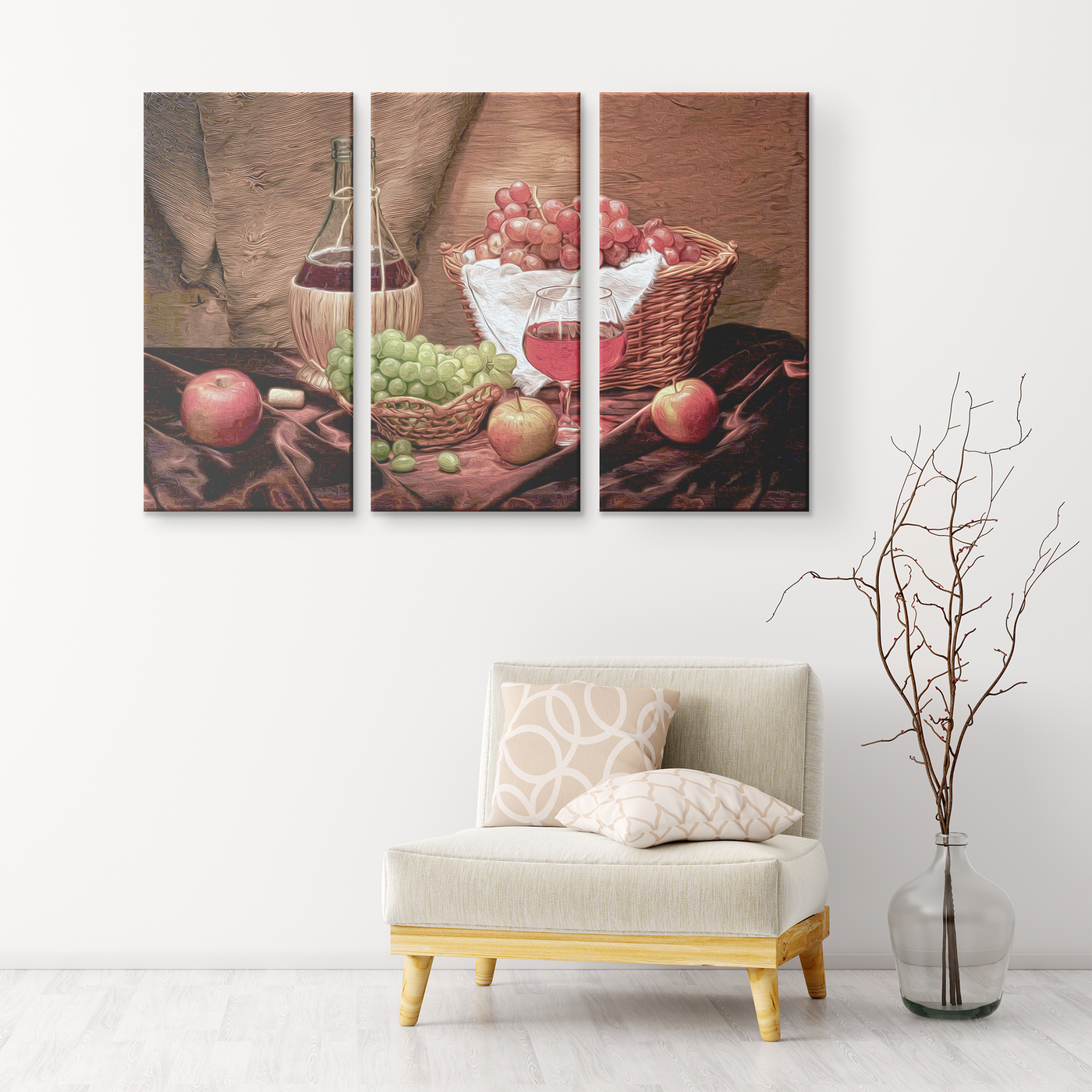 Fruit and Wine  Triptych