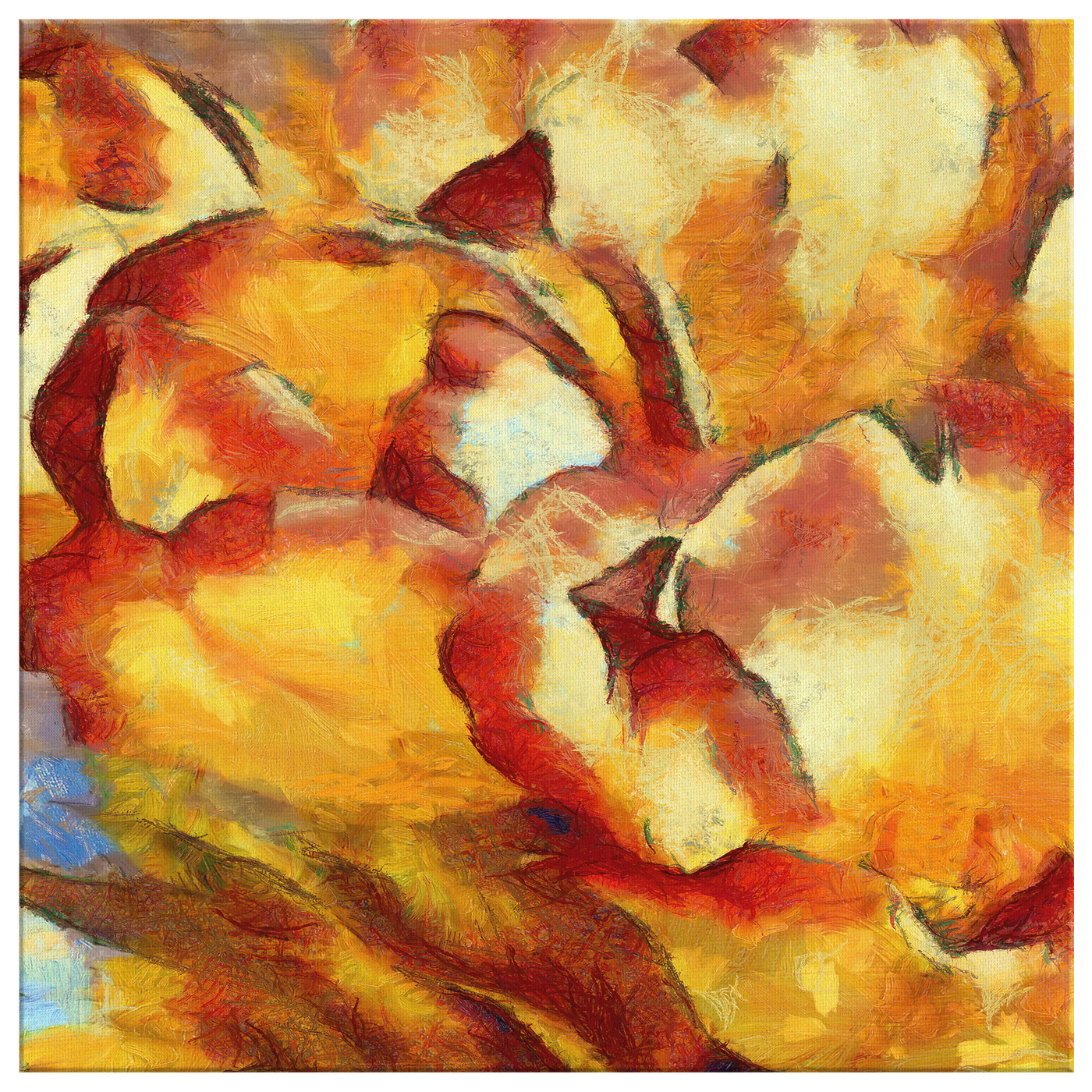 Fire Tulips II Canvas Wrap